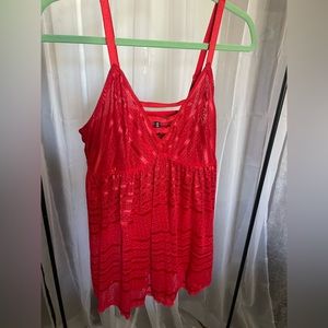 TORRID Red Lace Babydoll Nightie Size 1
